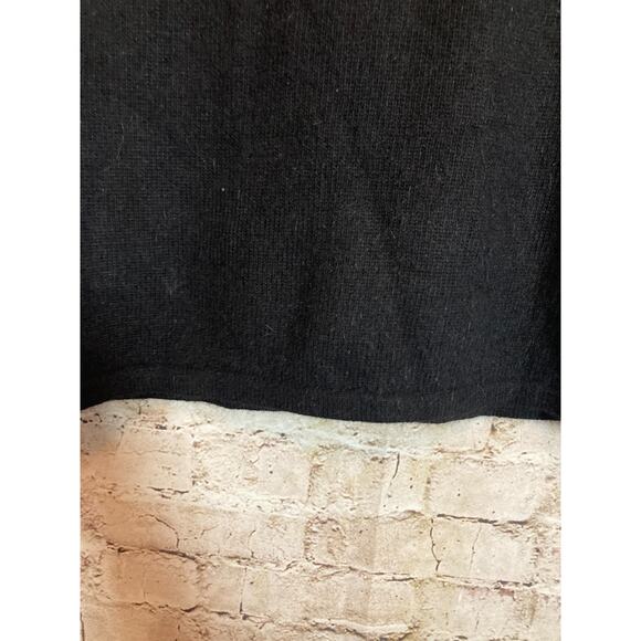 Studio Liz Claiborne Angora Sweater Womens Medium Black Boxy Popover Capsule - Picture 5 of 12